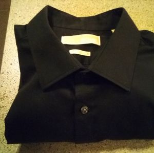 MICHAEL KORS 17.5 34/35 MENS BLACK DRESS SHIRT